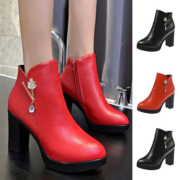 35#women's ladies fashion ankle pointed toe crystal casual single shoes short boots ladies boots for winter scarpe tacco donna, Black
35#women's ladies fashion ankle pointed toe crystal casual single shoes short boots ladies boots for winter scarpe tacco donna, Black