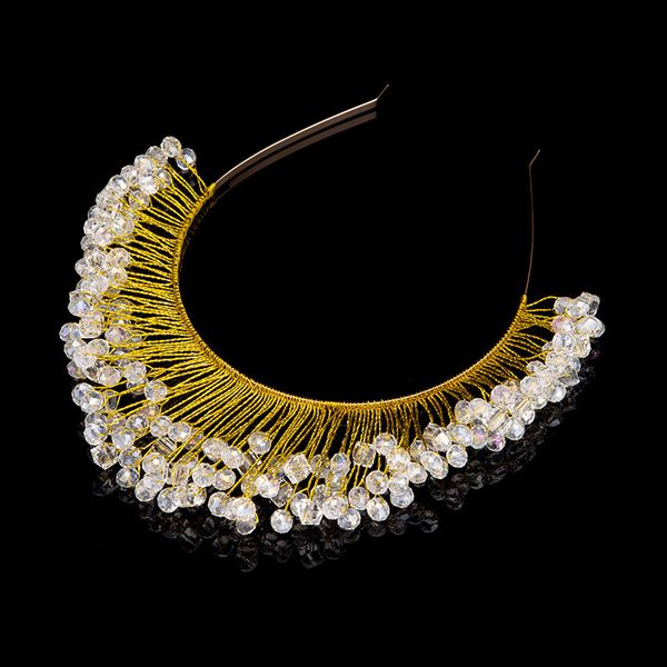 fashion wedding accessories bride headwear handmade crystal hairband bridal crown korean style rhinestone hair hoop, Golden;white
fashion wedding accessories bride headwear handmade crystal hairband bridal crown korean style rhinestone hair hoop, Golden;white