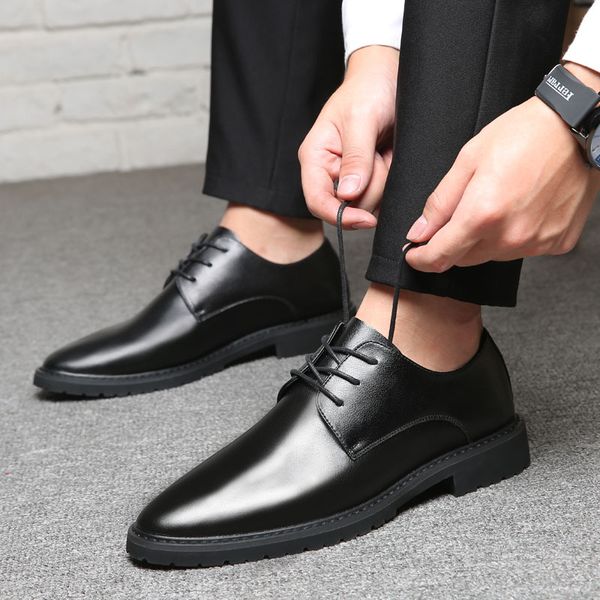 men s oxford business formal dress leather flat shoes men's shoes, Black
men s oxford business formal dress leather flat shoes men's shoes, Black