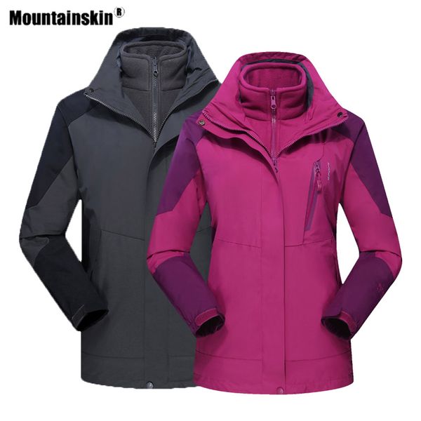 mountainskin men women's 2 pcs winter hiking jacket outdoor sport waterproof thermal windbreaker camping skiing male coats va547, Blue;black
mountainskin men women's 2 pcs winter hiking jacket outdoor sport waterproof thermal windbreaker camping skiing male coats va547, Blue;black