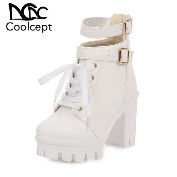 coolcept women 2020 punk motorcycle boots platform square heels daily winter boots buckle shoes woman footwear size 33-43, Black
coolcept women 2020 punk motorcycle boots platform square heels daily winter boots buckle shoes woman footwear size 33-43, Black