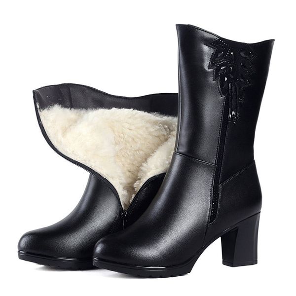 shoes women boots 2019 new natural wool warm winter women high heel tassel boots ladies snow boots for women, Black
shoes women boots 2019 new natural wool warm winter women high heel tassel boots ladies snow boots for women, Black