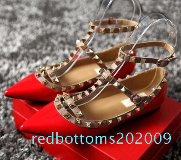 2018brand women pumps pointed toe flat fashion women shoes rivets genuine leather ankle strap sandals shoes 33-43 r09, Black
2018brand women pumps pointed toe flat fashion women shoes rivets genuine leather ankle strap sandals shoes 33-43 r09, Black