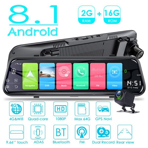 4g android 8.1 car dvr rearview with wide scope of application simplicity convenient mirror dashcam with rear view camera
4g android 8.1 car dvr rearview with wide scope of application simplicity convenient mirror dashcam with rear view camera