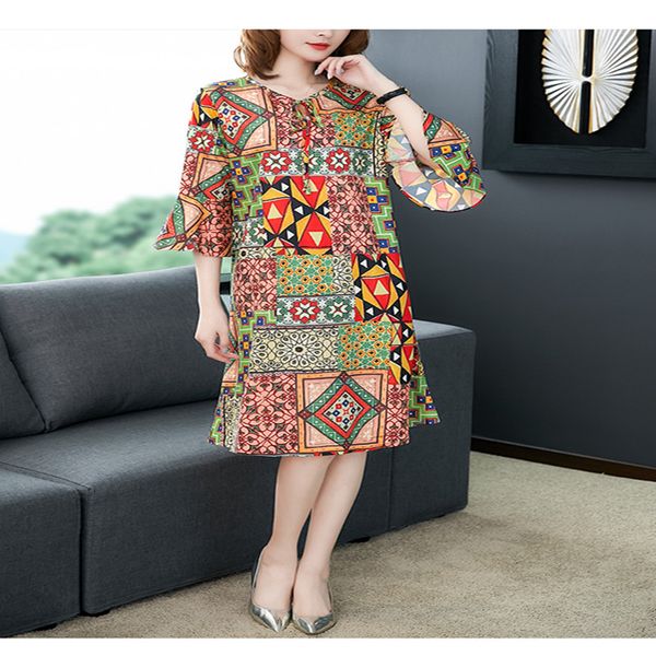 plus size elegant national silk blend dress 2019 summer spring vintage o-neck women dresses fashion print dresses vestidos, Black;gray
plus size elegant national silk blend dress 2019 summer spring vintage o-neck women dresses fashion print dresses vestidos, Black;gray