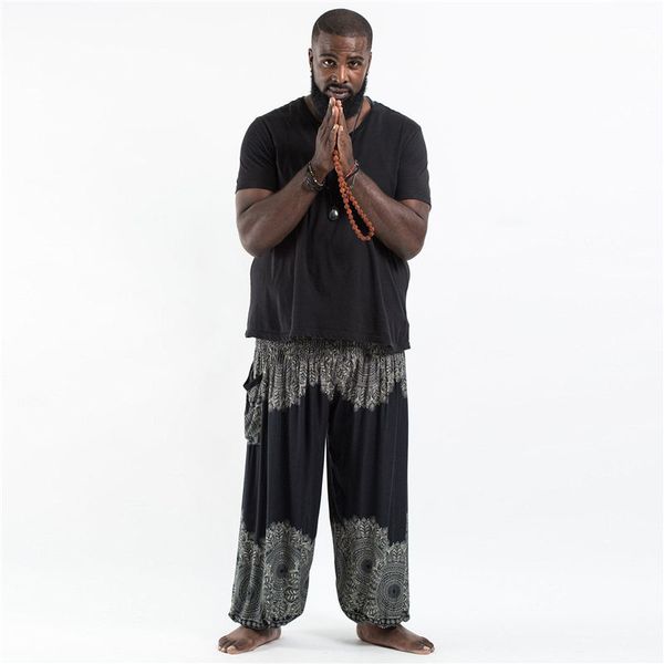 men's pants mens baggy harem festival hippie boho trousers hip hop sweatpants vintage thai casual loose printed men, Black 
men's pants mens baggy harem festival hippie boho trousers hip hop sweatpants vintage thai casual loose printed men, Black