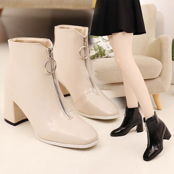 zipper med heel boots boots-women ankle booties women shoes clogs platform 2019 low rubber ladies rock autumn high heel square, Black
zipper med heel boots boots-women ankle booties women shoes clogs platform 2019 low rubber ladies rock autumn high heel square, Black