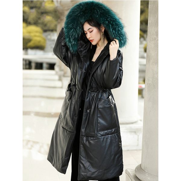 autumn winter coat women clothes 2019 raccoon dog fur hooded sheepskin down coat korean streetwear real genuine leather jacket, Black
autumn winter coat women clothes 2019 raccoon dog fur hooded sheepskin down coat korean streetwear real genuine leather jacket, Black