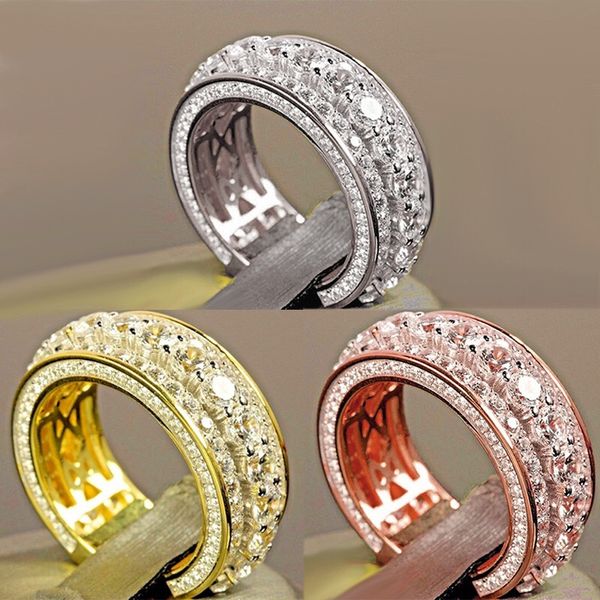 3 color round rings for women engagement wedding clear zircon jewelry romantic love style wholesale, Slivery;golden
3 color round rings for women engagement wedding clear zircon jewelry romantic love style wholesale, Slivery;golden