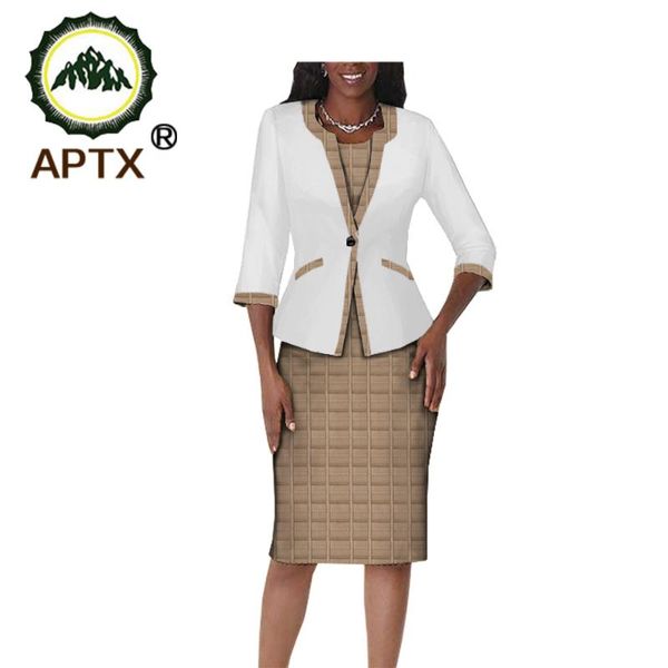 2020 autumn african clothes women 2-pieces suit aptx three quarter sleeve single button knee-length dress suit t722656, White;black
2020 autumn african clothes women 2-pieces suit aptx three quarter sleeve single button knee-length dress suit t722656, White;black