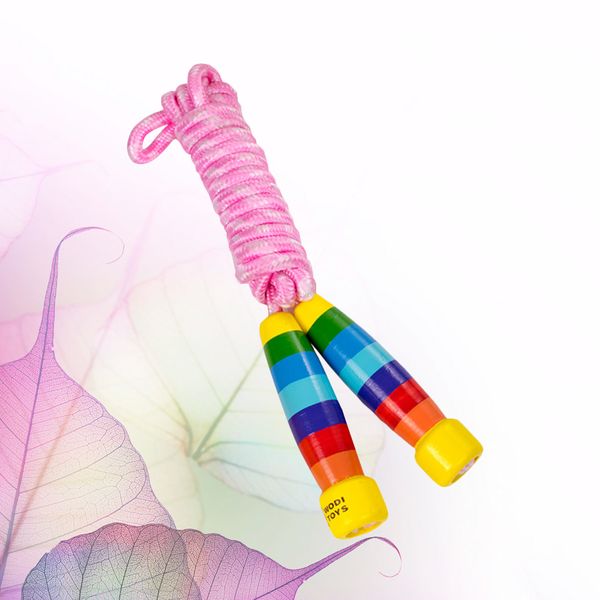 1pc children safe jump rope adjustbale skipping rope fitness workout weight bearing sports accessories with wooden handle
1pc children safe jump rope adjustbale skipping rope fitness workout weight bearing sports accessories with wooden handle