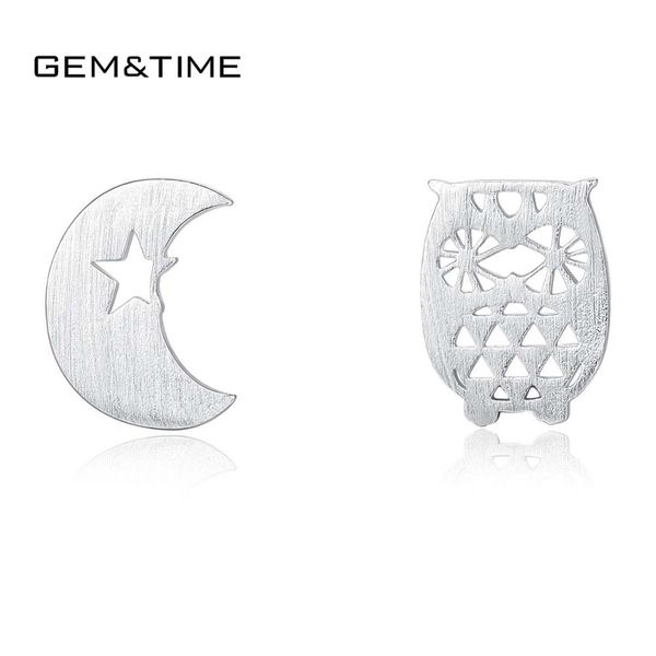 gem&time trendy 925 silver solid moon star&owl stud earrings for women brush design animal earrings female bijoux jewelry se0191, Golden;silver
gem&time trendy 925 silver solid moon star&owl stud earrings for women brush design animal earrings female bijoux jewelry se0191, Golden;silver