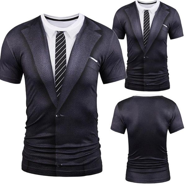 fashion men 3d suit tie printed tee short sleeve round neck slim fits t-shirt, White;black
fashion men 3d suit tie printed tee short sleeve round neck slim fits t-shirt, White;black