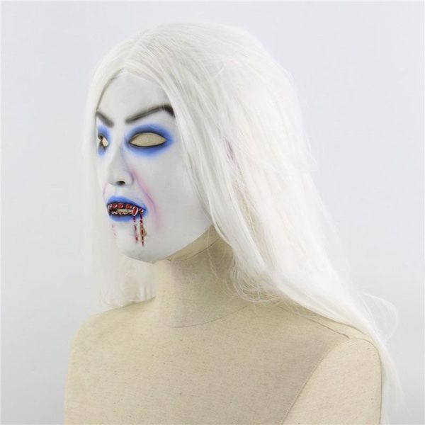 halloween horror white-haired witch masks long hair curse full face covered mask masquerade cosplay costume props
halloween horror white-haired witch masks long hair curse full face covered mask masquerade cosplay costume props