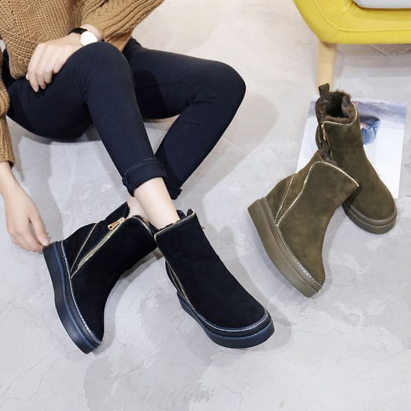 woman boots platform winter warm fur snow boot wedge 2018 genuine leather snowboot zipper ankle boots winter shoes woman shoes, Black
woman boots platform winter warm fur snow boot wedge 2018 genuine leather snowboot zipper ankle boots winter shoes woman shoes, Black