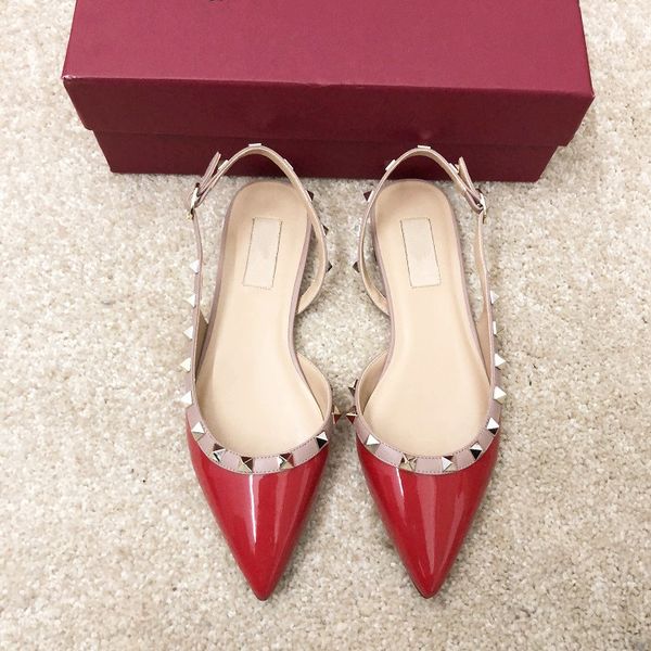 2020 new fashion lady women rivet spikes shoes dress shoes red patent leather pointed toe rock studded valentine flats loafers pumps, Black
2020 new fashion lady women rivet spikes shoes dress shoes red patent leather pointed toe rock studded valentine flats loafers pumps, Black