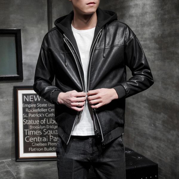 black jackets mens bomber leather jacket mens hooded leather jacket veste moto homme casaca de cuero hombre cortas 2019
black jackets mens bomber leather jacket mens hooded leather jacket veste moto homme casaca de cuero hombre cortas 2019