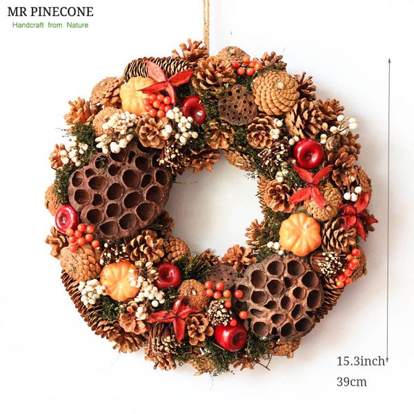 d15.3" festival season home decor fall harvest dry nature stuff handcraft door wreath autumn pinecones farmer rustic wreaths
d15.3" festival season home decor fall harvest dry nature stuff handcraft door wreath autumn pinecones farmer rustic wreaths