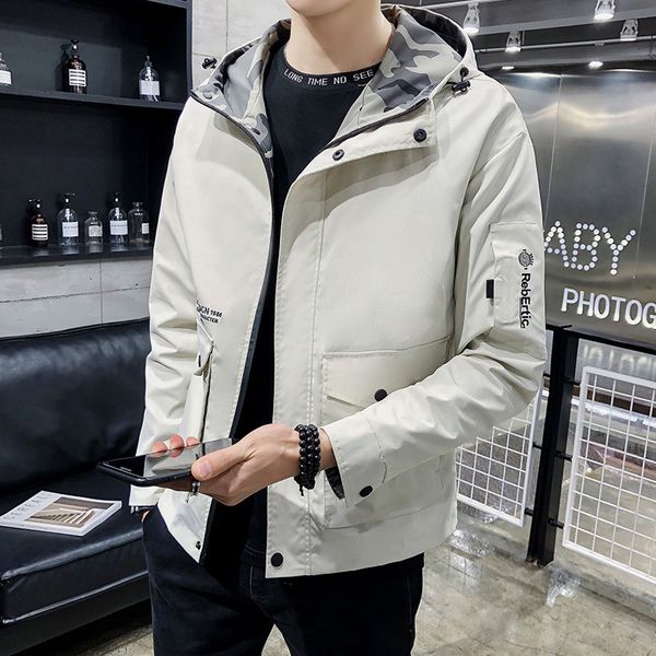 2019 autumn new style jacket men's korean-style fashion slim fit coat trend hong kong style men's jacket students trench coat ha, Black;brown
2019 autumn new style jacket men's korean-style fashion slim fit coat trend hong kong style men's jacket students trench coat ha, Black;brown
