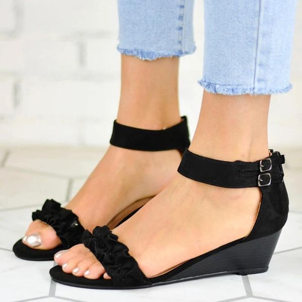sagace women shoes wedge sandals women peep toe high heel zipper sandalia espadrilles female sandals shoes flowers casual, Black
sagace women shoes wedge sandals women peep toe high heel zipper sandalia espadrilles female sandals shoes flowers casual, Black