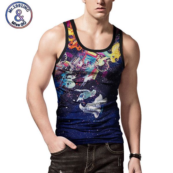 men' beach loose tank crew neck galaxy space astronaut printed sleeveless fitness vest summer hip hop muscle guys singlet, White;black
men' beach loose tank crew neck galaxy space astronaut printed sleeveless fitness vest summer hip hop muscle guys singlet, White;black