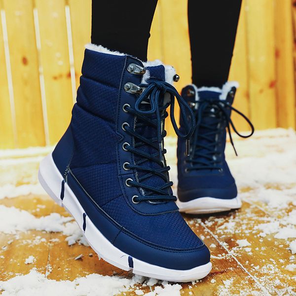 women boots 2019 winter shoes woman snow boots with plush inside shoes winter waterproof plus rubber female booties, Black
women boots 2019 winter shoes woman snow boots with plush inside shoes winter waterproof plus rubber female booties, Black