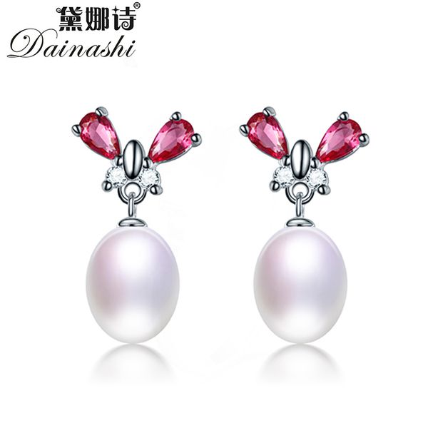dainashi fashion 100% genuine natural freshwater pearl earrings 925 sterling silver rose red zircon drop earrings for women, Golden;silver
dainashi fashion 100% genuine natural freshwater pearl earrings 925 sterling silver rose red zircon drop earrings for women, Golden;silver