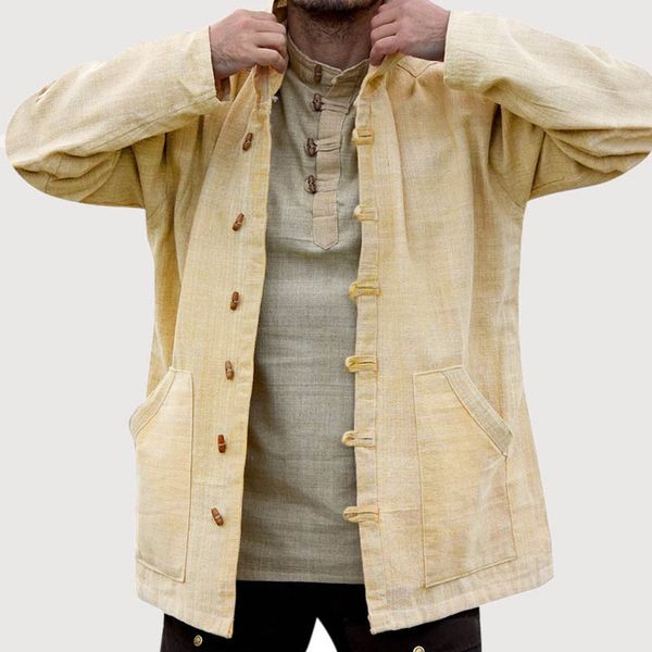 ethnic style shirt men long sleeve shirts hooded autumn loose shirt coat casual harajuku blouse solid color camisas gh4, White;black
ethnic style shirt men long sleeve shirts hooded autumn loose shirt coat casual harajuku blouse solid color camisas gh4, White;black