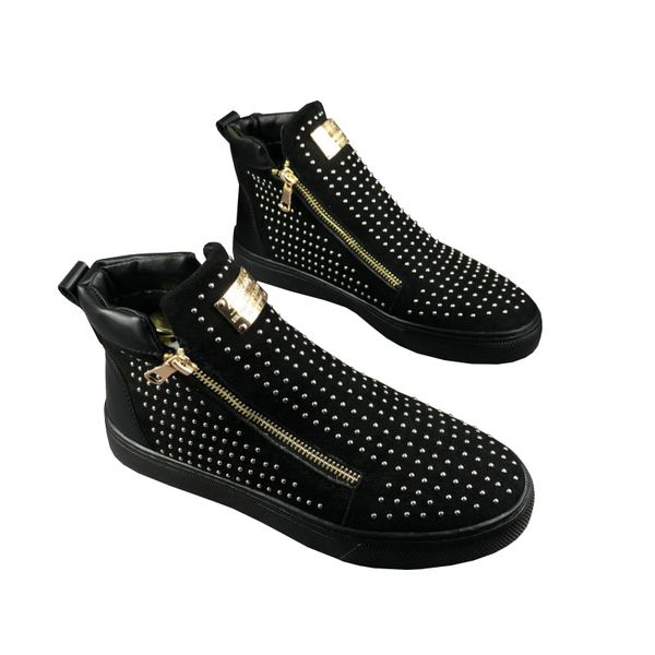 rivet ankle boots men black sneakers zipper metal punk high men boots banquet party club prom mens casual shoes
rivet ankle boots men black sneakers zipper metal punk high men boots banquet party club prom mens casual shoes