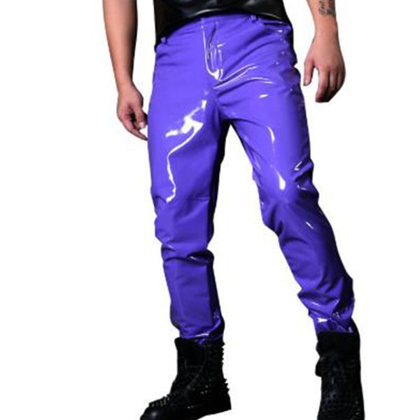 custom made stage costumes men purple casual leather pant male fashion show singer dancer hip hop style slim fit trousers, Black
custom made stage costumes men purple casual leather pant male fashion show singer dancer hip hop style slim fit trousers, Black