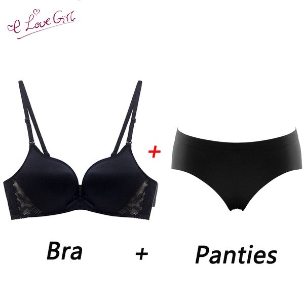 e lovegirl summer bra + panties set without steel ring bra set small breasts gather comfort and one-piece female underwear, Red;black
e lovegirl summer bra + panties set without steel ring bra set small breasts gather comfort and one-piece female underwear, Red;black
