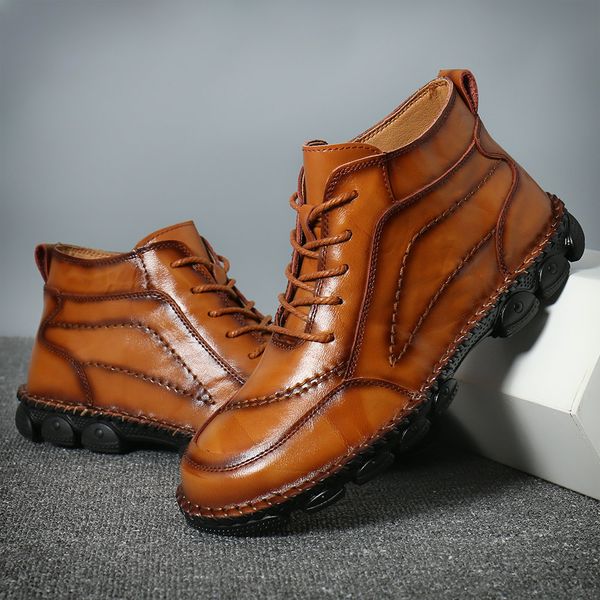 2020 new mens leather boots large size mens boots tooling boots new cutting-edge design fashion hand-stitched mens, Black
2020 new mens leather boots large size mens boots tooling boots new cutting-edge design fashion hand-stitched mens, Black