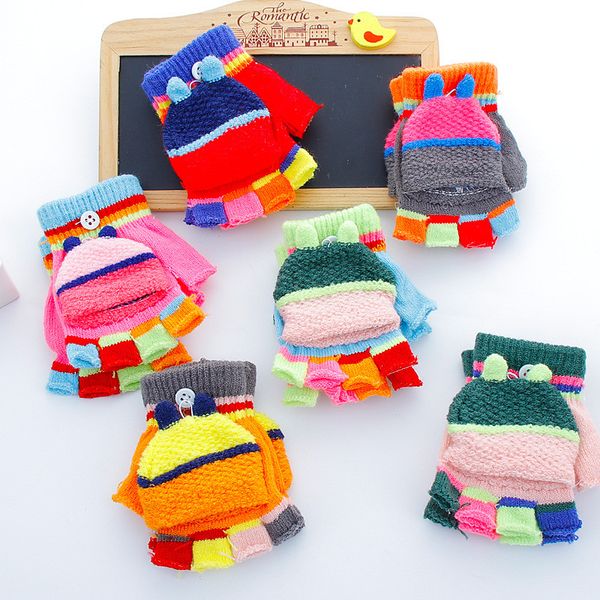 kids striped winter warm gloves winter cute boys girls gloves children half-finger thicken gloves knitting baby mittens, White
kids striped winter warm gloves winter cute boys girls gloves children half-finger thicken gloves knitting baby mittens, White