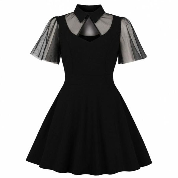 party dresses women summer casual vintage dress black gothic lace see through stylish mesh sleeve hollow goth elegant swing, White;black
party dresses women summer casual vintage dress black gothic lace see through stylish mesh sleeve hollow goth elegant swing, White;black