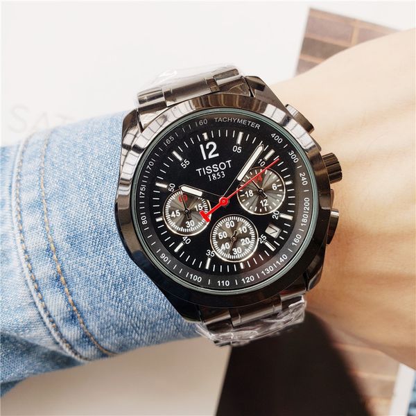 fashion swiss men's watch 1853 steel band running second watch men's sports business leisure fashion multi-functional timing water, Slivery;brown 
fashion swiss men's watch 1853 steel band running second watch men's sports business leisure fashion multi-functional timing water, Slivery;brown