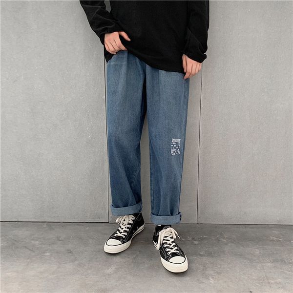 pants men's korean-style trend loose casual capri pants ins bib overall pendant sense wide-leg popular brand straight-cut jeans, Blue
pants men's korean-style trend loose casual capri pants ins bib overall pendant sense wide-leg popular brand straight-cut jeans, Blue