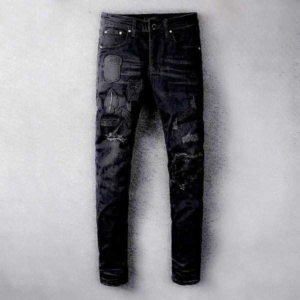 fashion designer mens jeans new jeans black hole embroidery luxury pants arn1 trend rock revival motorcycle pants slim sports quality, Blue
fashion designer mens jeans new jeans black hole embroidery luxury pants arn1 trend rock revival motorcycle pants slim sports quality, Blue