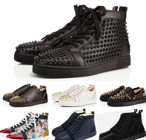2019 designer shoes studded spikes flats shoes red bottoms shoes mens womens party lovers genuine leather sneakers size 36-46, Black
2019 designer shoes studded spikes flats shoes red bottoms shoes mens womens party lovers genuine leather sneakers size 36-46, Black