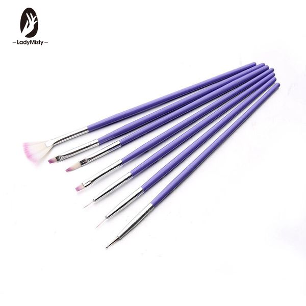 7pcs purple nail art brush pen dotting painting drawing fan line builder design polish gel uv tips decoration manicure tools, Yellow
7pcs purple nail art brush pen dotting painting drawing fan line builder design polish gel uv tips decoration manicure tools, Yellow