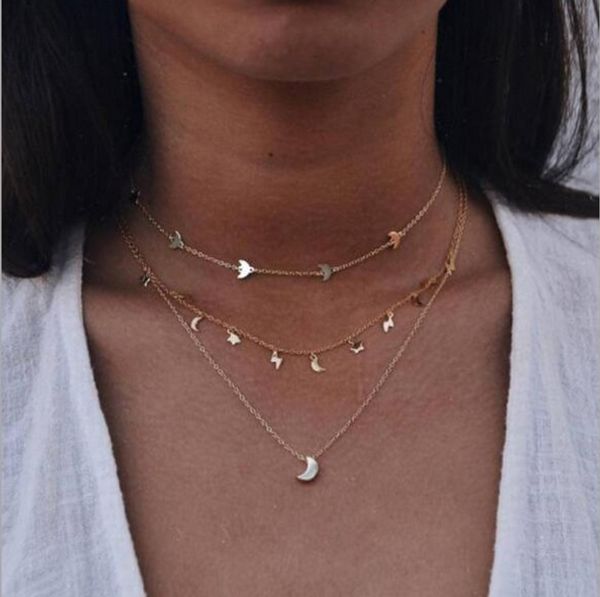 boho multilayer necklaces moon stars flash pendant necklace for women and girls (gold, Golden;silver
boho multilayer necklaces moon stars flash pendant necklace for women and girls (gold, Golden;silver