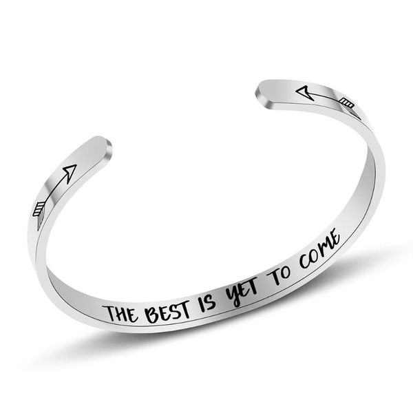 stainless steel bracelet the is yet to come bracelet inspirational arrow 6mm cuff opening female jewelry, Black
stainless steel bracelet the is yet to come bracelet inspirational arrow 6mm cuff opening female jewelry, Black