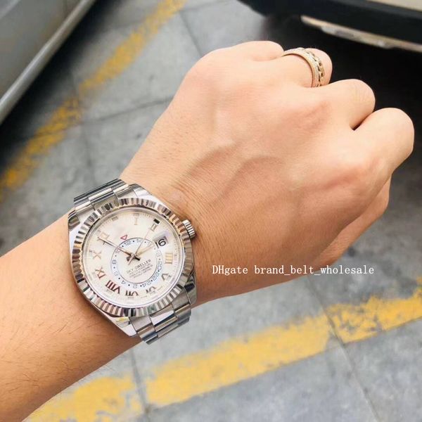 2020 shopkeeper recommend men's 42mm auto white gold ivory watch roman dial grooved bezel watch 326939 Â casual men's watch, Slivery;brown
2020 shopkeeper recommend men's 42mm auto white gold ivory watch roman dial grooved bezel watch 326939 Â casual men's watch, Slivery;brown