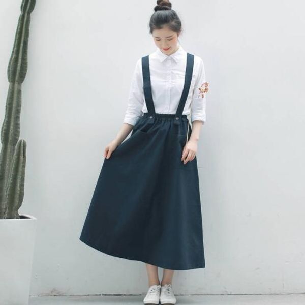 faldas mujer moda 2020with shoulder strap a line high elastic waist pocket pleated cotton linen skirt dv871, Black
faldas mujer moda 2020with shoulder strap a line high elastic waist pocket pleated cotton linen skirt dv871, Black