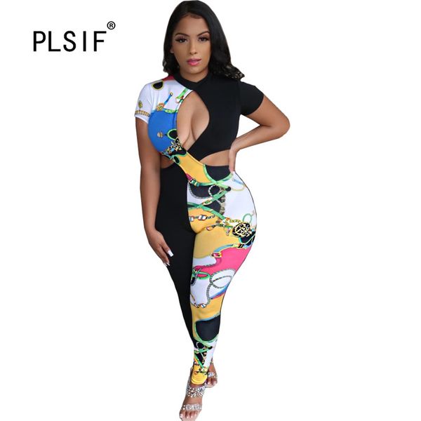 women's jumpsuits & rompers design vintage print spliced women club hollow out catsuits full length tight overall, Black;white
women's jumpsuits & rompers design vintage print spliced women club hollow out catsuits full length tight overall, Black;white