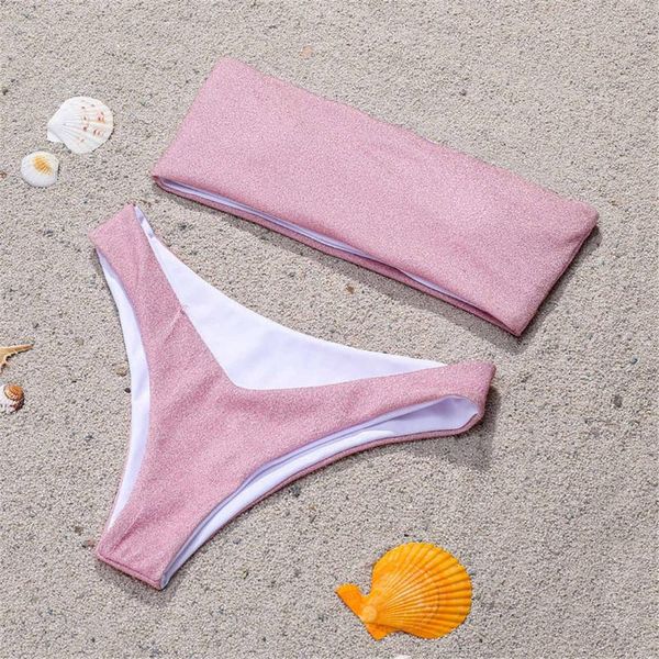 bikinis set glitter sparkling strapless bikini female swimsuit women swimwear two-pieces bandeau bather bathing suit swim y2236
bikinis set glitter sparkling strapless bikini female swimsuit women swimwear two-pieces bandeau bather bathing suit swim y2236