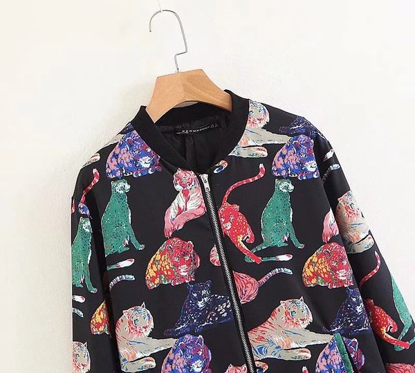 2019 new products ins europe and america women's dress animal printed jacket, Black;brown
2019 new products ins europe and america women's dress animal printed jacket, Black;brown