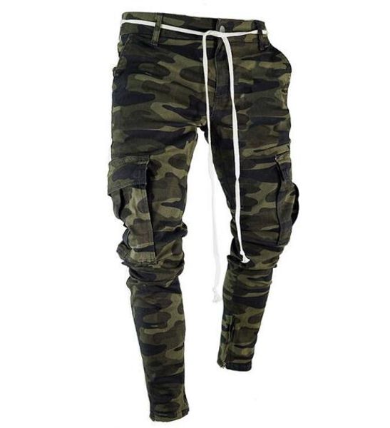men designer camouflage pants fashion big pockets striped zipper slim pants casual long active pencil pants, Blue
men designer camouflage pants fashion big pockets striped zipper slim pants casual long active pencil pants, Blue