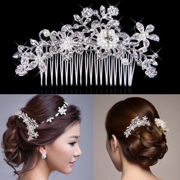 cute and romantic fashion elegant five-petal crystal headpieces ornaments flashing pearl brides comb accessories, Silver
cute and romantic fashion elegant five-petal crystal headpieces ornaments flashing pearl brides comb accessories, Silver