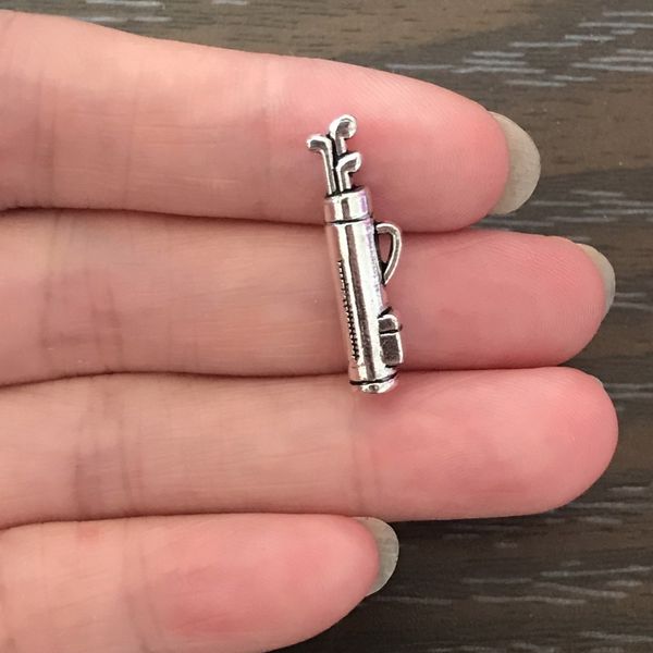 wholesale charms sport golfbag charm antique silver tone alloy golf bag gift pendant for bracelet necklace earrings bookmark zipper pulls, Bronze;silver
wholesale charms sport golfbag charm antique silver tone alloy golf bag gift pendant for bracelet necklace earrings bookmark zipper pulls, Bronze;silver