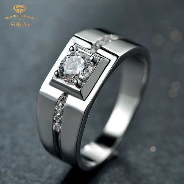 classic 925 silver ring zircon men engagement rings for men silver color wedding rings male austrian crystals jewelry, Golden;silver
classic 925 silver ring zircon men engagement rings for men silver color wedding rings male austrian crystals jewelry, Golden;silver